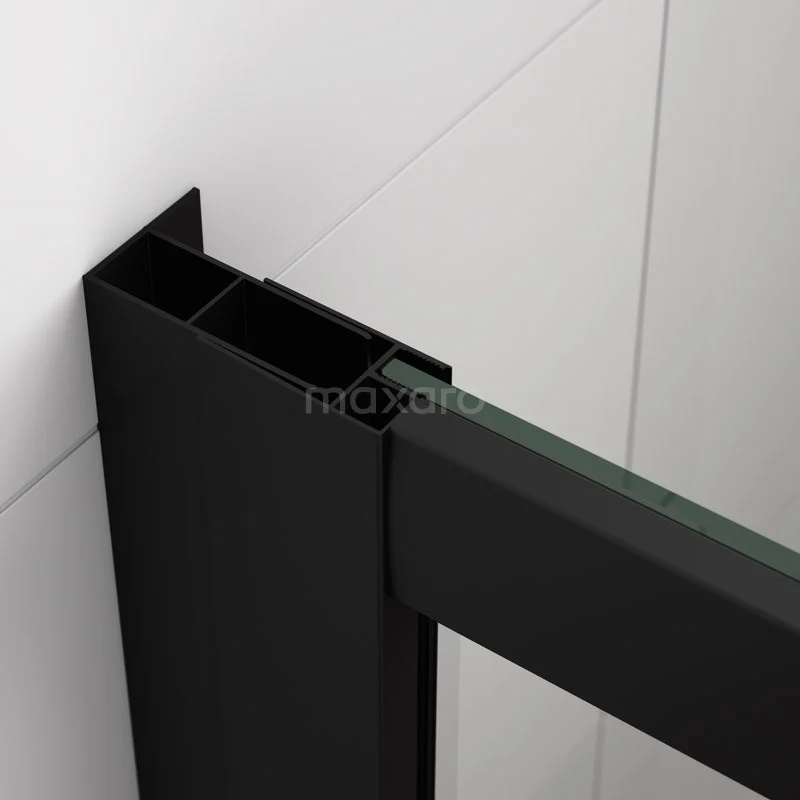 Ruby Allure Douchedeur | 105 Cm Mat Zwart Helder Glas Schuifdeur 4 Ruby Allure Douchedeur | 105 Cm Mat Zwart Helder Glas Schuifdeur - Afbeelding 2