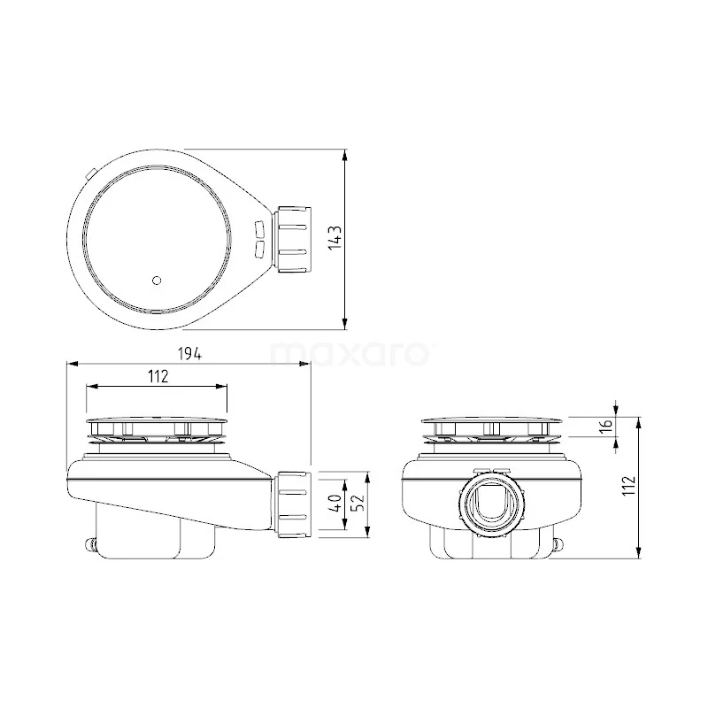 Sifon & Afvoerslang Hoge Douchebak En Stoomcabine Zwart 4 Sifon & Afvoerslang Hoge Douchebak En Stoomcabine Zwart - Afbeelding 2