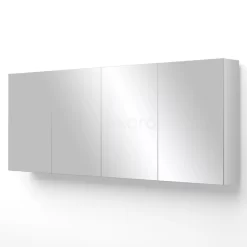 Spiegelkast Lato 160x62cm Hoogglans Wit 4 Deuren