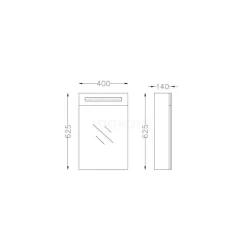 Spiegelkast Met Verlichting Filo 40x62,5cm Hoogglans Wit 11 Spiegelkast Met Verlichting Filo 40x62,5cm Hoogglans Wit -Winkel Voor Badkamermeubels spiegelkast met verlichting filo 40x625cm hoogglans wit k31 0400 40412 4