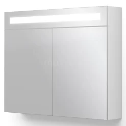 Spiegelkast Met Verlichting Filo 80x62,5cm Hoogglans Wit