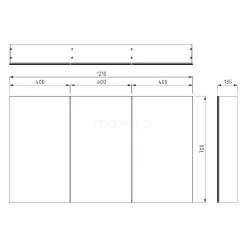 Spiegelkast Met Verlichting Lento 120x70cm Stopcontact -Winkel Voor Badkamermeubels spiegelkast met verlichting lento 120x70cm stopcontact k45 1200 55505 9