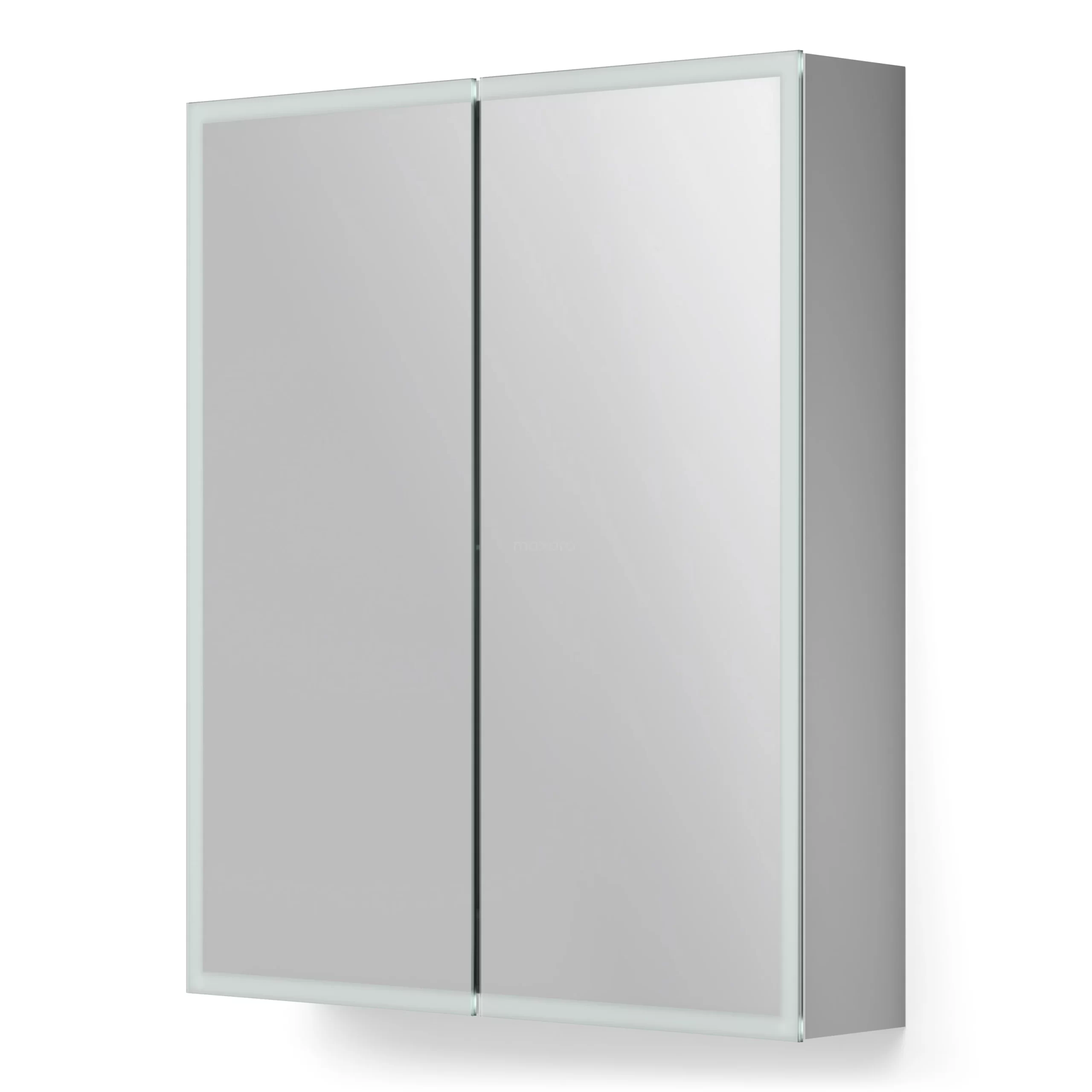 Spiegelkast Met Verlichting Lento 60x70cm Stopcontact 4 Spiegelkast Met Verlichting Lento 60x70cm Stopcontact - Afbeelding 2