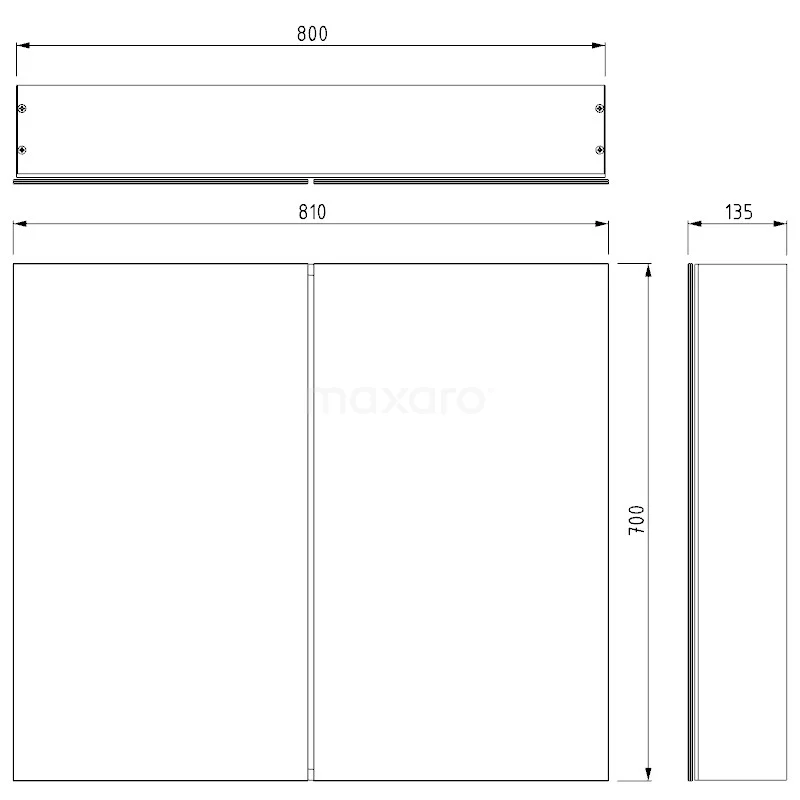 Spiegelkast Met Verlichting Lento 80x70cm Stopcontact 10 Spiegelkast Met Verlichting Lento 80x70cm Stopcontact - Afbeelding 8