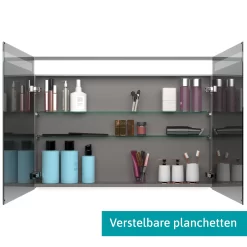 Spiegelkast Met Verlichting Modulo 100x70cm Donkergrijs -Winkel Voor Badkamermeubels spiegelkast met verlichting modulo 100x70cm donkergrijs k99 1000 59008 06 2