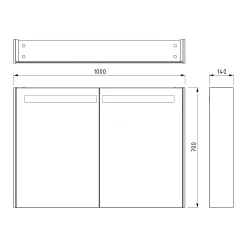 Spiegelkast Met Verlichting Modulo 100x70cm Lichtbruin Eiken -Winkel Voor Badkamermeubels spiegelkast met verlichting modulo 100x70cm lichtbruin eiken k99 1000 59008 34 4