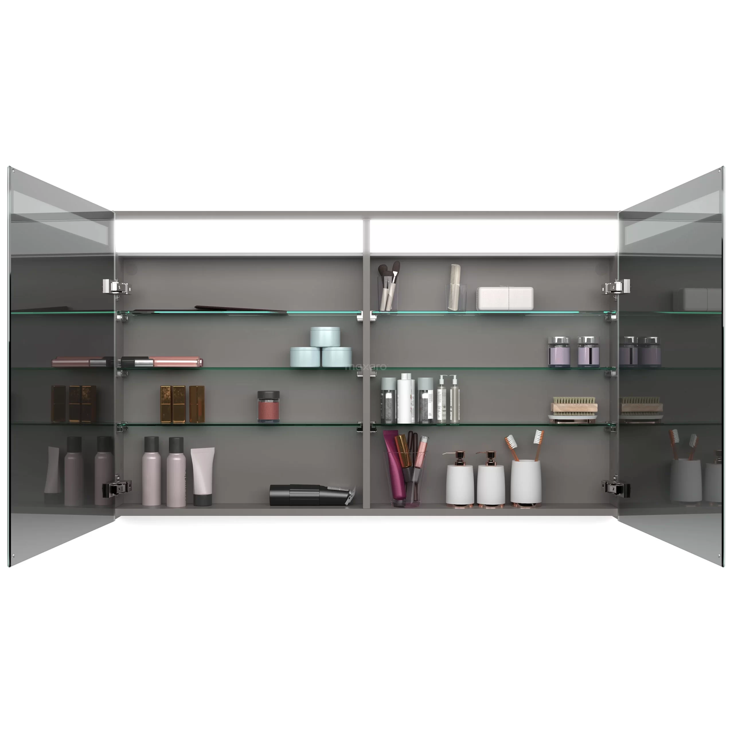 Spiegelkast Met Verlichting Modulo 120x70cm Eiken 4 Spiegelkast Met Verlichting Modulo 120x70cm Eiken - Afbeelding 2