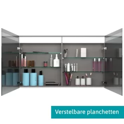 Spiegelkast Met Verlichting Modulo 120x70cm Grijs Eiken -Winkel Voor Badkamermeubels spiegelkast met verlichting modulo 120x70cm grijs eiken k99 1200 59008 39 2