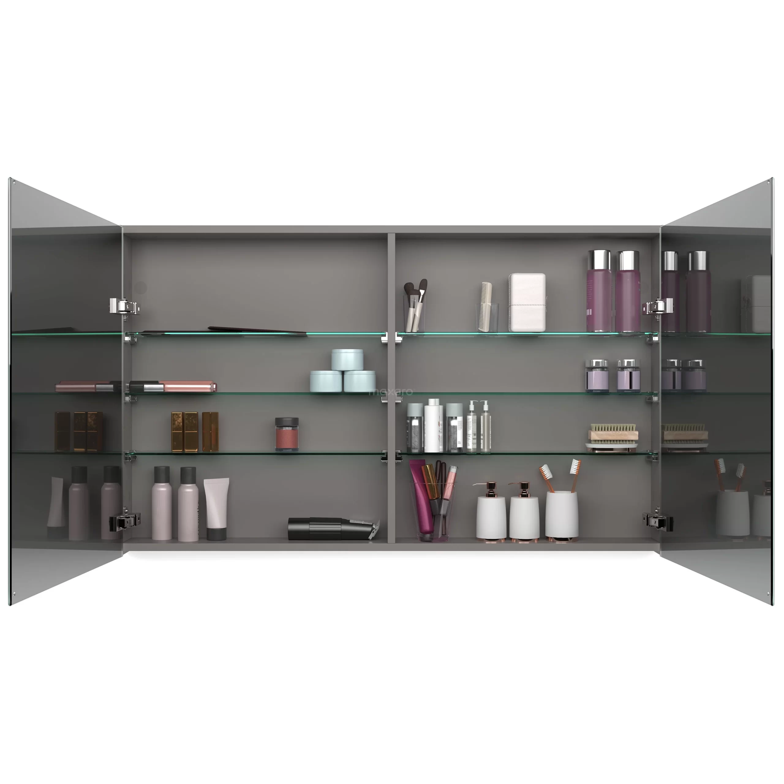 Spiegelkast Met Verlichting Modulo 120x70cm Lichtbruin Eiken 4 Spiegelkast Met Verlichting Modulo 120x70cm Lichtbruin Eiken - Afbeelding 2