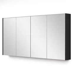 Spiegelkast Met Verlichting Modulo 140x70cm Hoogglans Zwart