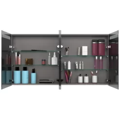 Winkel Voor Badkamermeubels -Winkel Voor Badkamermeubels spiegelkast met verlichting modulo 140x70cm mat zwart k99 1400 59009 01 1