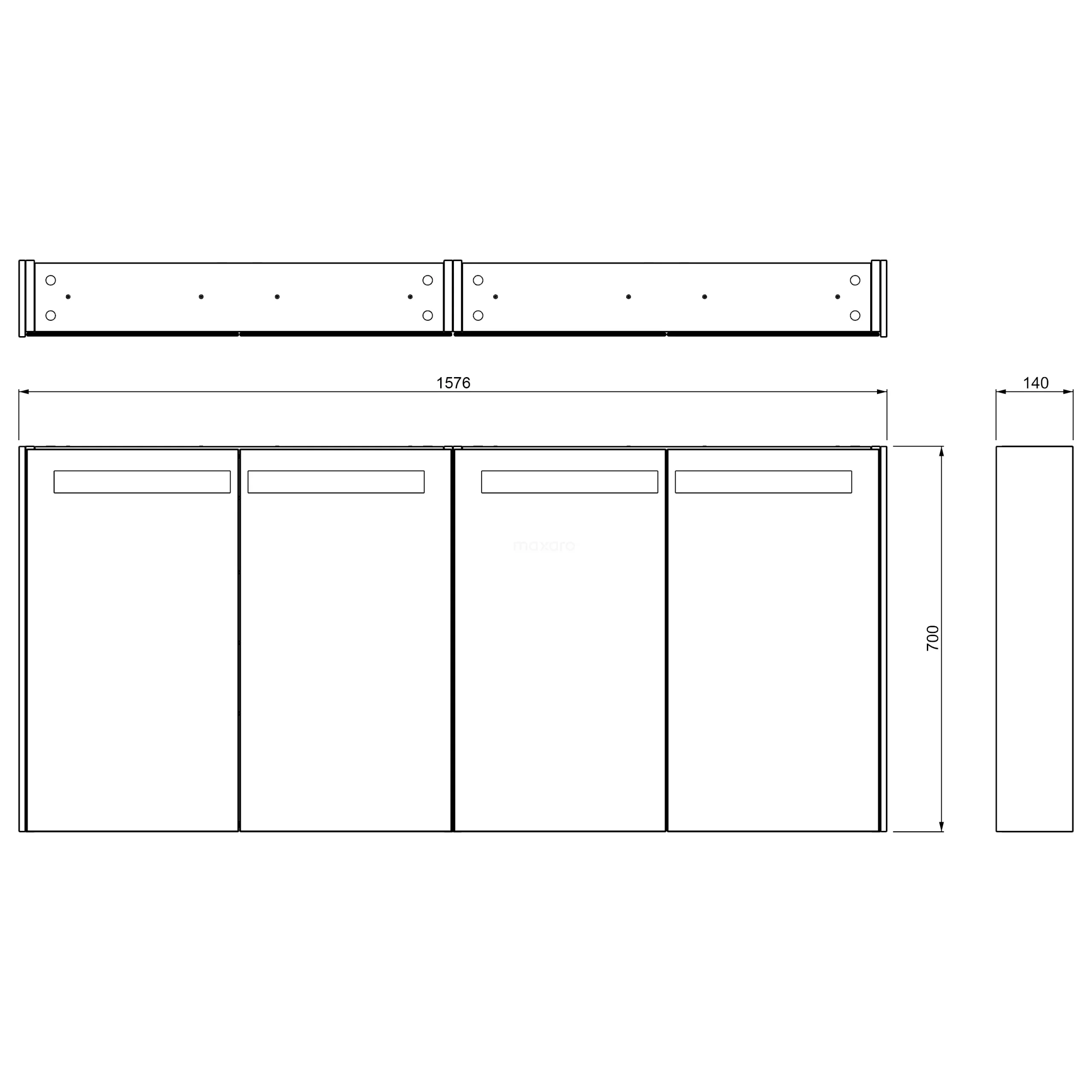 Spiegelkast Met Verlichting Modulo 160x70cm Middengrijs 7 Spiegelkast Met Verlichting Modulo 160x70cm Middengrijs - Afbeelding 5