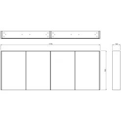 Spiegelkast Met Verlichting Modulo 180x70cm Donkerbruin Eiken -Winkel Voor Badkamermeubels spiegelkast met verlichting modulo 180x70cm donkerbruin eiken k99 1800 59009 37 4