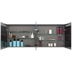 Winkel Voor Badkamermeubels -Winkel Voor Badkamermeubels spiegelkast met verlichting modulo 180x70cm donkergrijs beton k99 1800 59009 51 1