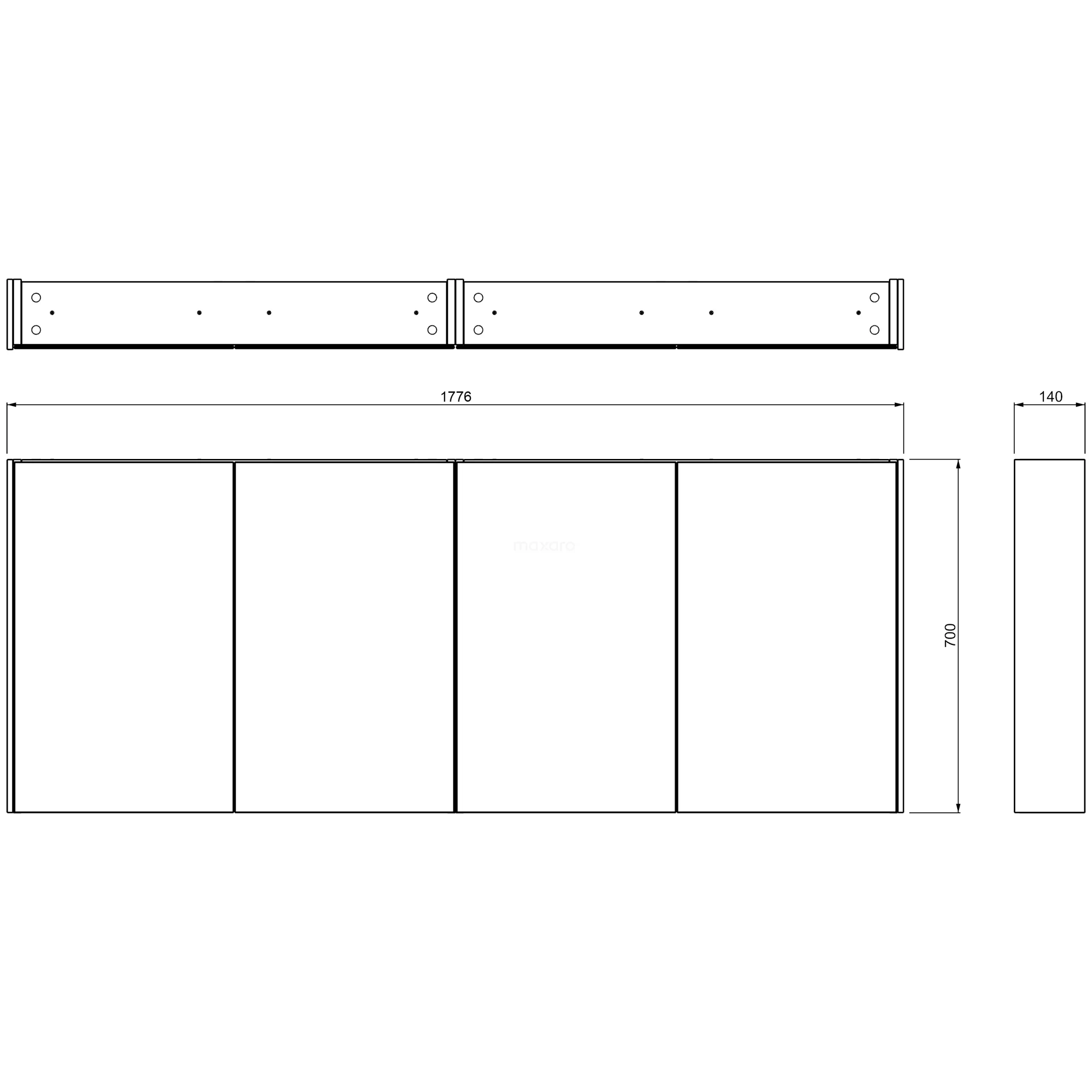 Spiegelkast Met Verlichting Modulo 180x70cm Grijs Eiken 7 Spiegelkast Met Verlichting Modulo 180x70cm Grijs Eiken - Afbeelding 5