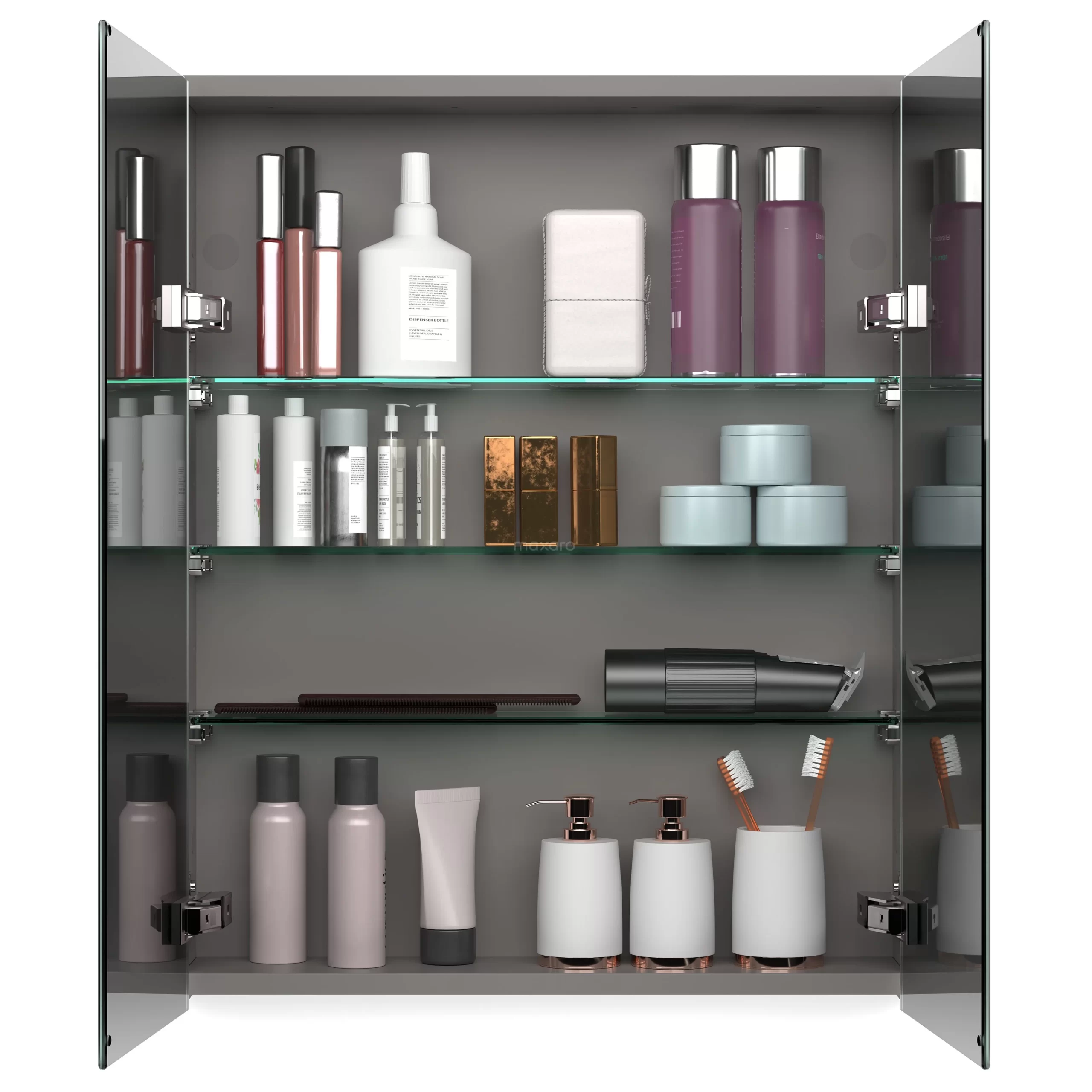 Spiegelkast Met Verlichting Modulo 60x70cm Mat Wit 4 Spiegelkast Met Verlichting Modulo 60x70cm Mat Wit - Afbeelding 2