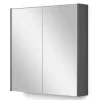 Spiegelkast Met Verlichting Modulo 70x70cm Donkergrijs Beton -Winkel Voor Badkamermeubels spiegelkast met verlichting modulo 70x70cm donkergrijs beton k99 0700 59009 51