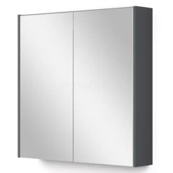 Spiegelkast Met Verlichting Modulo 70x70cm Donkergrijs