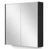 Spiegelkast Met Verlichting Modulo 70x70cm Hoogglans Zwart -Winkel Voor Badkamermeubels spiegelkast met verlichting modulo 70x70cm hoogglans zwart k99 0700 59009 11