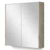 Spiegelkast Met Verlichting Modulo 70x70cm Lichtgrijs Eiken