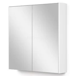 Spiegelkast Met Verlichting Modulo 70x70cm Mat Wit