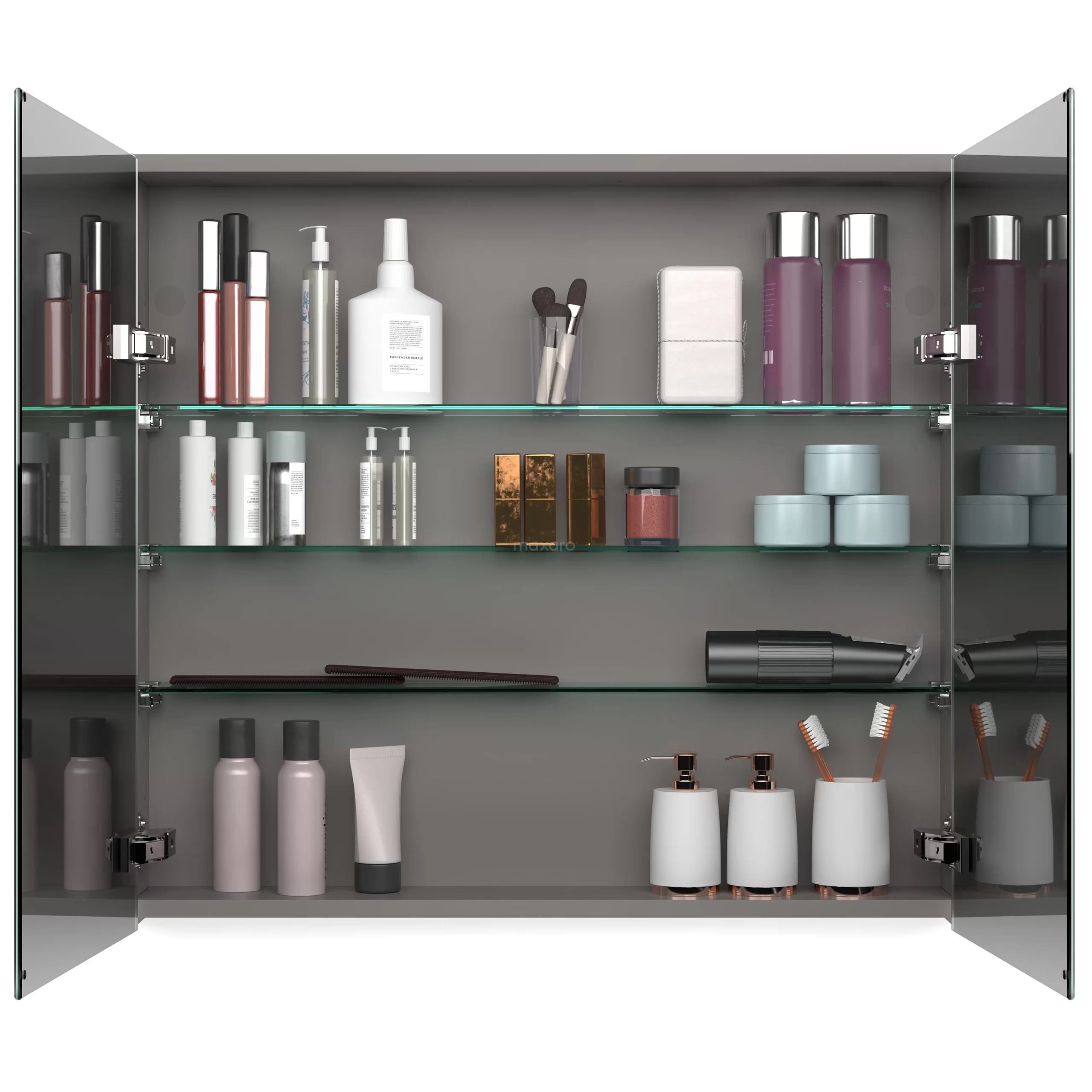 Spiegelkast Met Verlichting Modulo 80x70cm Mat Wit 4 Spiegelkast Met Verlichting Modulo 80x70cm Mat Wit - Afbeelding 2