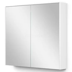 Spiegelkast Met Verlichting Modulo 80x70cm Mat Wit