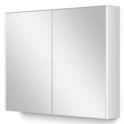 Spiegelkast Met Verlichting Modulo 90x70cm Hoogglans Wit