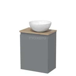 Toiletmeubel Met Waskom Keramiek Modulo Middengrijs Greeploos 41 Cm Lichtbruin Eiken Blad -Winkel Voor Badkamermeubels toiletmeubel met waskom keramiek modulo middengrijs greeploos 41 cm lichtbruin eiken blad tmk10 02765 1