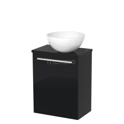Toiletmeubel Met Waskom Mineraalmarmer Glanzend Modulo Hoogglans Zwart 41 Cm -Winkel Voor Badkamermeubels toiletmeubel met waskom mineraalmarmer glanzend modulo hoogglans zwart 41 cm tmk10 04847 1