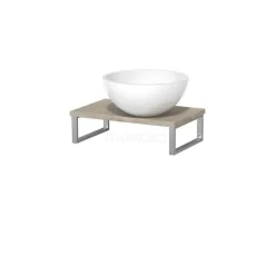 Toiletmeubel Met Waskom Mineraalmarmer Glanzend Modulo Lichtgrijs Eiken 41 Cm Wandbeugels RVS -Winkel Voor Badkamermeubels toiletmeubel met waskom mineraalmarmer glanzend modulo lichtgrijs eiken 41 cm wandbeugels rvs tmk01 00317 1