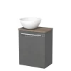 Toiletmeubel Met Waskom Mineraalmarmer Modulo Donkergrijs Beton Vlak 41 Cm Middenbruin Eiken Blad -Winkel Voor Badkamermeubels toiletmeubel met waskom mineraalmarmer modulo donkergrijs beton vlak 41 cm middenbruin eiken blad tmk10 04624