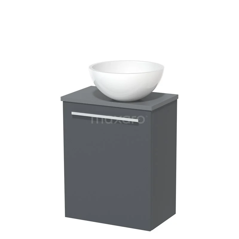 Toiletmeubel Met Waskom Mineraalmarmer Modulo Donkergrijs Vlak 41 Cm Middengrijs Blad 4 Toiletmeubel Met Waskom Mineraalmarmer Modulo Donkergrijs Vlak 41 Cm Middengrijs Blad - Afbeelding 2