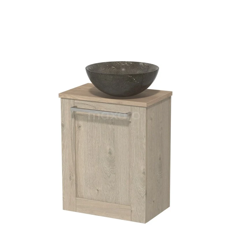 Toiletmeubel Met Waskom Natuursteen Modulo Lichtgrijs Eiken Kader 41 Cm Lichtbruin Eiken Blad 3 Toiletmeubel Met Waskom Natuursteen Modulo Lichtgrijs Eiken Kader 41 Cm Lichtbruin Eiken Blad - Afbeelding 2