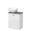 Toiletmeubel Met Waskom Solid Surface Modulo Hoogglans Wit Lamel 41 Cm Middenbruin Eiken Blad -Winkel Voor Badkamermeubels toiletmeubel met waskom solid surface modulo hoogglans wit lamel 41 cm middenbruin eiken blad tmk10 04495