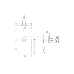 Toiletrolhouder Radius Gold, Goud -Winkel Voor Badkamermeubels toiletrolhouder radius gold goud 150 1105gg 2