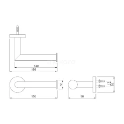 Toiletrolhouder Radius Gold, Rond, Goud -Winkel Voor Badkamermeubels toiletrolhouder radius gold rond goud 150 1103gg 2