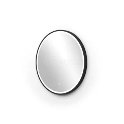 Vivo Badkamerspiegel Met Ledverlichting | 60 Cm Rond Zwart