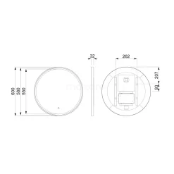 Vivo Badkamerspiegel Met Ledverlichting | 60 Cm Rond Zwart -Winkel Voor Badkamermeubels vivo badkamerspiegel met ledverlichting 60 cm rond zwart m45 0600 43180 5