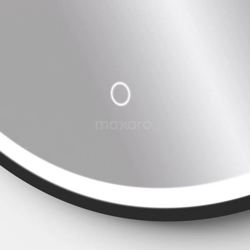 Vivo Badkamerspiegel Met Ledverlichting | 80 Cm Rond Zwart 5 Vivo Badkamerspiegel Met Ledverlichting | 80 Cm Rond Zwart - Afbeelding 3