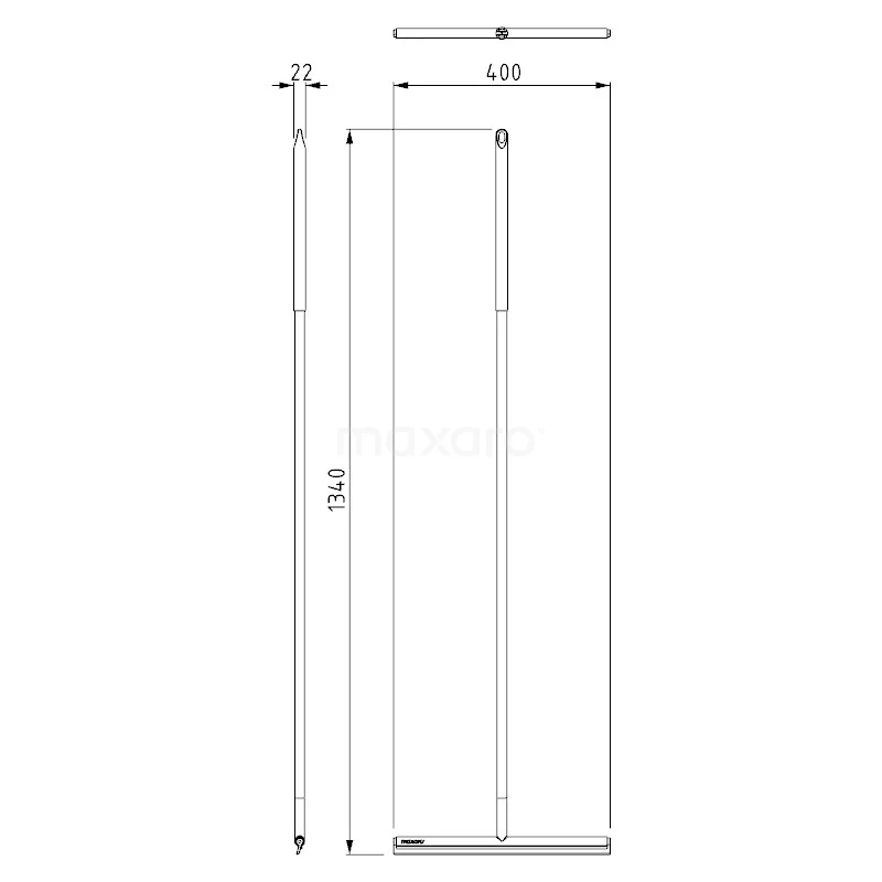 Vloerwisser, Staand, Chroom 5 Vloerwisser, Staand, Chroom - Afbeelding 3