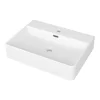 Vrijhangende Wastafel Clasico 59,5 Cm Keramiek Mat Wit 1 Kraangat -Winkel Voor Badkamermeubels vrijhangende wastafel clasico 595 cm keramiek mat wit 1 kraangat k110 1230mw