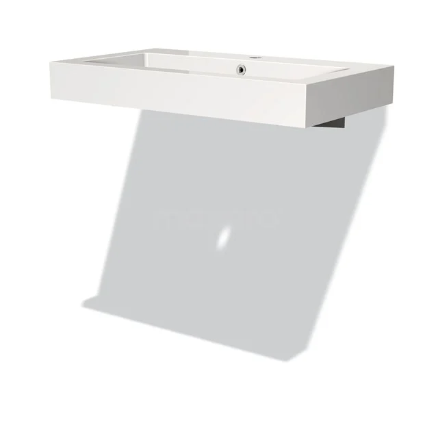 Vrijhangende Wastafel Mura 80 Cm Mineraalmarmer 1 Kraangat 3 Vrijhangende Wastafel Mura 80 Cm Mineraalmarmer 1 Kraangat