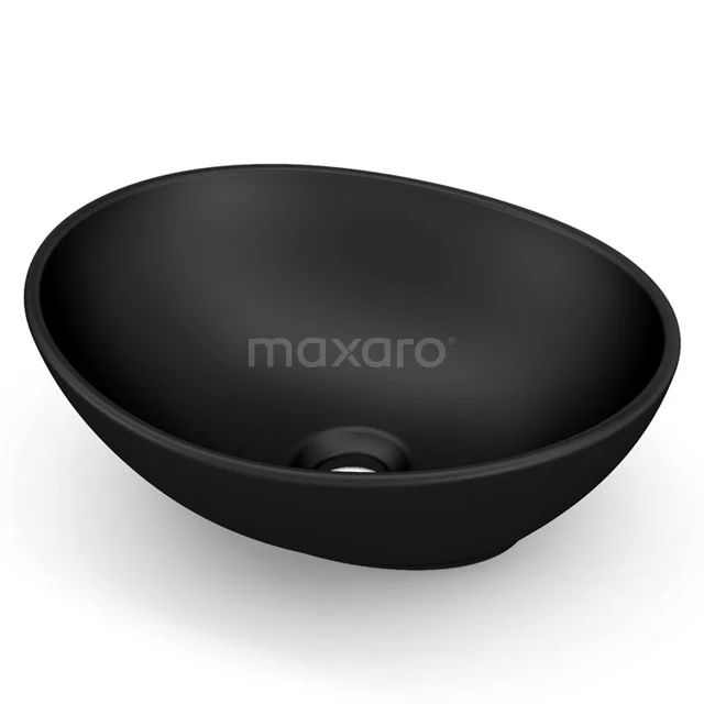 Waskom Clasico Keramiek Mat Zwart 41x33,5cm Ovaal 3 Waskom Clasico Keramiek Mat Zwart 41x33,5cm Ovaal