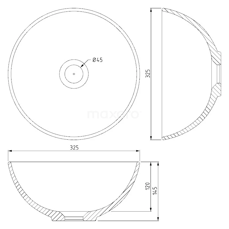 Waskom Clasico Keramiek Wit 32,5x13,5cm Rond 5 Waskom Clasico Keramiek Wit 32,5x13,5cm Rond - Afbeelding 3
