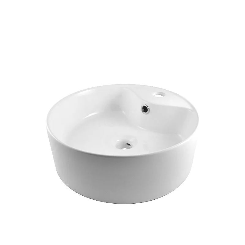 Waskom Clasico Keramiek Wit 41x14,5cm Rond 1 Kraangat 4 Waskom Clasico Keramiek Wit 41x14,5cm Rond 1 Kraangat - Afbeelding 2