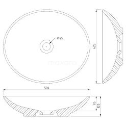 Waskom Clasico Keramiek Wit 50x42,5cm Ovaal -Winkel Voor Badkamermeubels waskom clasico keramiek wit 50x425cm ovaal k120 0180 2