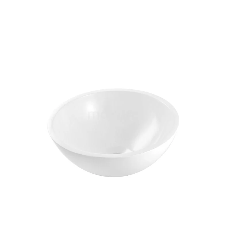 Waskom Mintra Mineraalmarmer Glanzend Wit 30x13cm Rond 4 Waskom Mintra Mineraalmarmer Glanzend Wit 30x13cm Rond - Afbeelding 2