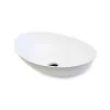 Waskom Mintra Solid Surface Mat Wit 55x38cm Ovaal -Winkel Voor Badkamermeubels waskom mintra solid surface mat wit 55x38cm ovaal m120 0011