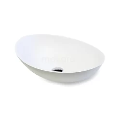 Waskom Mintra Solid Surface Mat Wit 55x38cm Ovaal